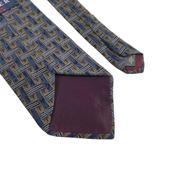 Dover Arrow Mens Necktie Designer Blue Accessory Office Work Casual Dad Gift - Picture 4 of 5